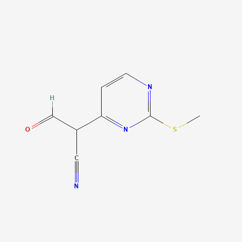 1111637-81-0 2-[2-(Methylsulfanyl)-4-pyrimidinyl]-3-oxopropanenitrile chemical structure