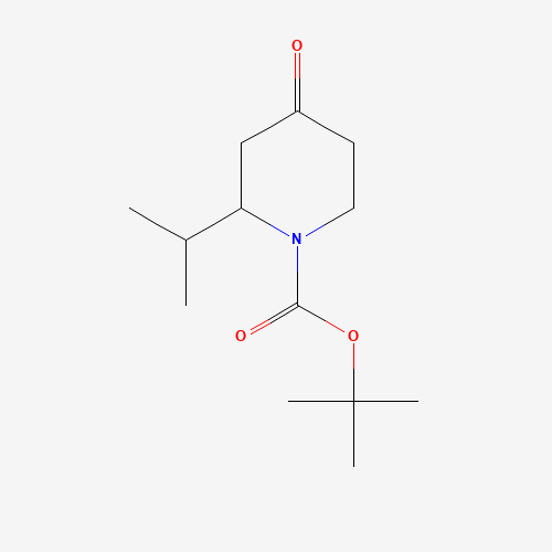 313950-41-3 2-Methyl-2-propanyl (2R)-2-isopropyl-4-oxo-1-piperidinecarboxylate chemical structure