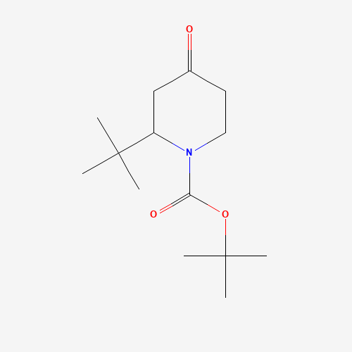 362704-50-5 2-Methyl-2-propanyl 2-(2-methyl-2-propanyl)-4-oxo-1-piperidinecarboxylate chemical structure