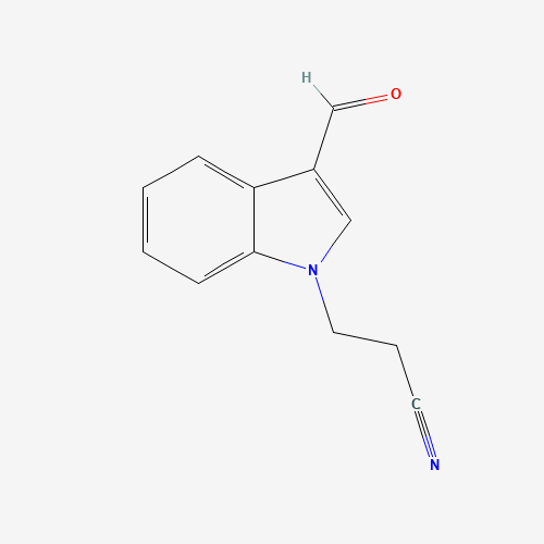 18109-11-0 3-(3-Formyl-1H-indol-1-yl)propanenitrile chemical structure