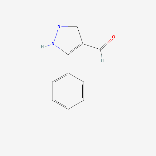 350988-62-4 3-(4-methylphenyl)-1H-pyrazole-4-carbaldehyde chemical structure