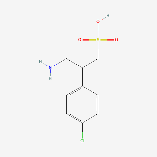 125464-42-8 3-Amino-2-(4-chlorophenyl)propane-1-sulfonic acid chemical structure