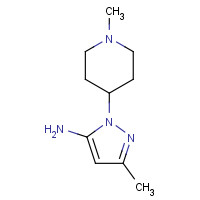 3524-43-4 3-Methyl-1-(1-methyl-4-piperidinyl)-1H-pyrazol-5-amine chemical structure