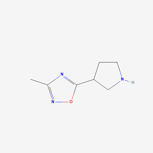 902836-46-8 3-methyl-5-(pyrrolidin-3-yl)-1,2,4-oxadiazole chemical structure
