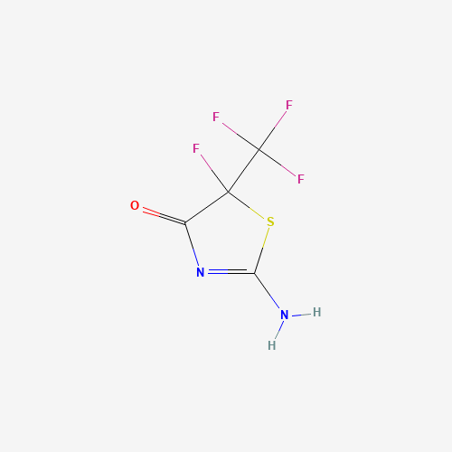 13973-15-4 4(5H)-thiazolone, 2-amino-5-fluoro-5-(trifluoromethyl)- chemical structure