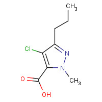 128537-49-5 4-chloro-1-methyl-3-propyl-1h-pyrazole-5-carboxylic acid chemical structure