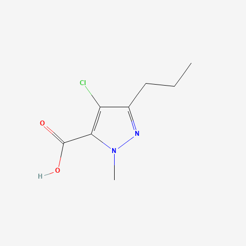128537-49-5 4-chloro-1-methyl-3-propyl-1h-pyrazole-5-carboxylic acid chemical structure