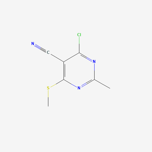 112969-42-3 4-Chloro-2-methyl-6-(methylsulfanyl)-5-pyrimidinecarbonitrile chemical structure