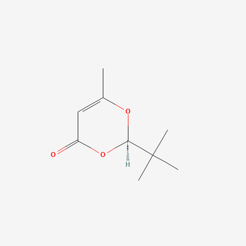 107289-20-3 4H-1,3-Dioxin-4-one, 2-(1,1-dimethylethyl)-6-methyl-, (R)- chemical structure