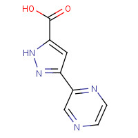 1029108-75-5 5-(2-Pyrazinyl)-1H-pyrazole-3-carboxylic acid chemical structure