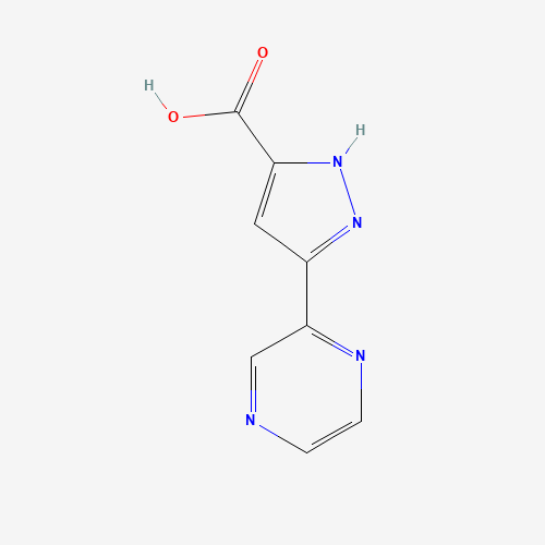 1029108-75-5 5-(2-Pyrazinyl)-1H-pyrazole-3-carboxylic acid chemical structure