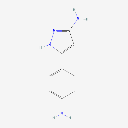 60706-60-7 5-(4-Aminophenyl)-2H-pyrazol-3-ylamine chemical structure