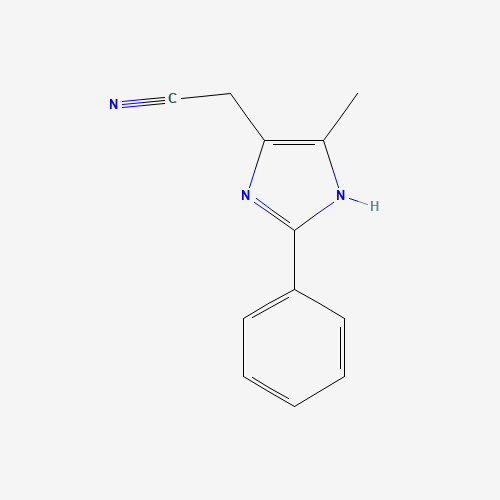 58261-91-9 5-Methyl-2-phenyl-1H-imidazole-4-acetonitrile chemical structure