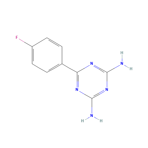 30530-44-0 6-(4-fluorophenyl)-1,3,5-triazine-2,4-diamine chemical structure