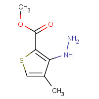 104680-36-6 Methyl 3-hydrazino-4-methyl-2-thiophenecarboxylate chemical structure