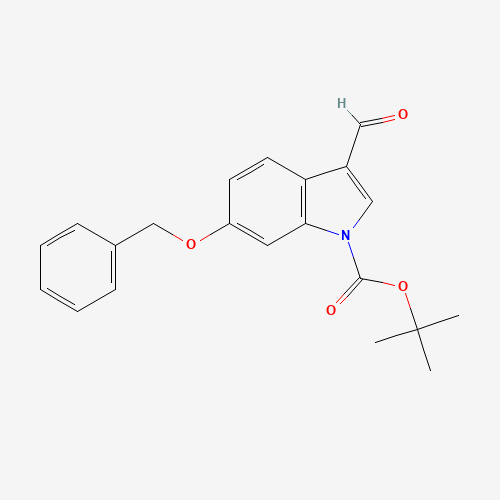 630110-71-3 tert-Butyl 6-(benzyloxy)-3-formyl-1H-indole-1-carboxylate chemical structure