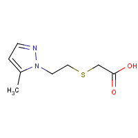 436088-32-3 {[2-(5-Methyl-1H-pyrazol-1-yl)ethyl]sulfanyl}acetic acid chemical structure