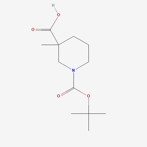 534602-47-6 1-(tert-butoxycarbonyl)-3-methylpiperidine-3-carboxylic acid chemical structure