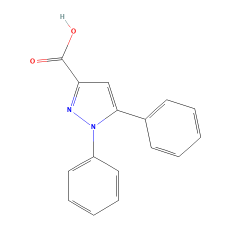 13599-22-9 1,5-Diphenyl-1H-pyrazole-3-carboxylic acid chemical structure
