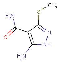 90914-35-5 5-AMINO-3-(METHYLTHIO)-1H-PYRAZOLE-4-CARBOXAMIDE chemical structure
