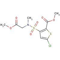 70374-38-8 5-Chloro-3-[N-(methoxy-carbonyl-methyl)sulfamoyl]-2-thiophene carboxylic acid methyl ester chemical structure