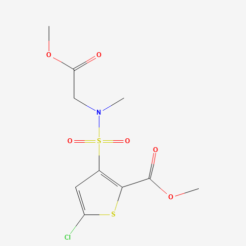 70374-38-8 5-Chloro-3-[N-(methoxy-carbonyl-methyl)sulfamoyl]-2-thiophene carboxylic acid methyl ester chemical structure