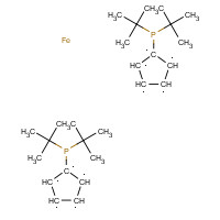 84680-95-5 1,1'-BIS(DI-TERT-BUTYLPHOSPHINO)FERROCENE chemical structure