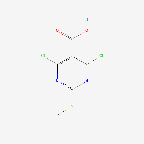 313339-35-4 4,6-DICHLORO-2-(METHYLTHIO)PYRIMIDINE-5-CARBOXYLIC ACID chemical structure
