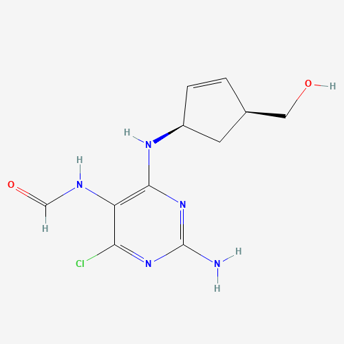 171887-04-0 (1S,4R)-4-[(2-Amino-6-chloro-5-formamide-4-pyrimidinyl)amino]-2-cyclopentene-1-methanol chemical structure
