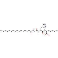 147732-56-7 L-Lysine, N-(1-oxohexadecyl)glycyl-L-histidyl- chemical structure