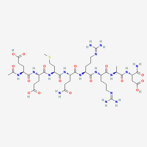 868844-74-0 N-Acetyl-L-alpha-glutamyl-L-alpha-glutamyl-L-methionyl-L-glutaminyl-L-arginyl-L-arginyl-L-alanyl-L-alpha-asparagine chemical structure