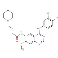 1110813-31-4 (E)-N-(4-((3-chloro-4-fluorophenyl)aMino)-7-Methoxyquinazolin-6-yl)-4-(piperidin-1-yl)but-2-enaMide chemical structure