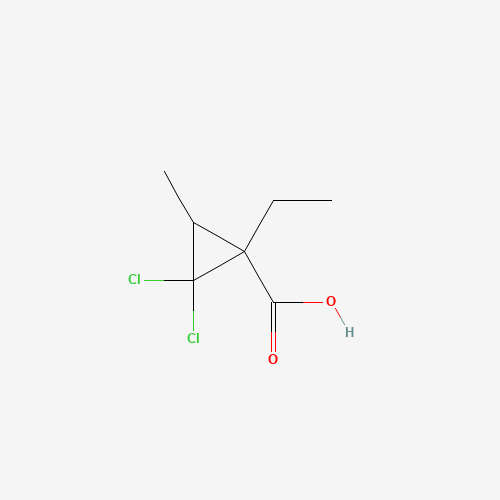 113941-59-6 Cyclopropanecarboxylic acid, 2,2-dichloro-1-ethyl-3-methyl- chemical structure