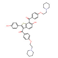 1159977-58-8 [6-Hydroxy-2-(4-hydroxyphenyl)-7-[4-(2-piperidin-1-yl-ethoxy)benzoyl]-                        benzo[b]thien-3-yl]-[4-[2-(1-piperidinyl)ethoxy]phenyl]methanone chemical structure