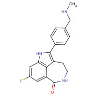 283173-50-2 8-FLUOR-2-{4-[(METHYLAMINO)METHYL]FENYL}-1,3,4,5-TETRAHYDRO-6HAZEPINO[5,4,3-CD]INDOOL-6-ON chemical structure