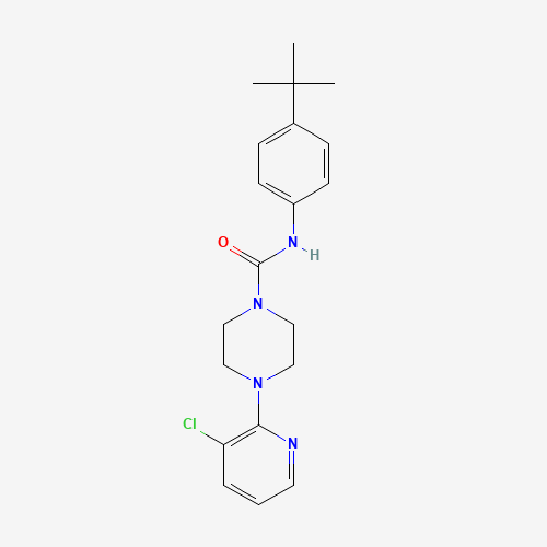 393514-24-4 4-(3-Chloro-2-pyridinyl)-N-[4-(1,1-dimethylethyl)phenyl]-1-piperazinecarboxamide chemical structure