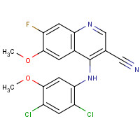 622369-46-4 4-[(2,4-Dichloro-5-methoxyphenyl)amino]-7-fluoro-6-methoxy-3-quinolinecarbonitrile chemical structure