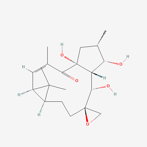 28649-60-7 (1aR,2E,4aR,6S,7S,7aR,8S,9R,11aS)-1a,4a,5,6,7,7a,8,10,11,11a-Decahydro-4a,7,8-trihydroxy-1,1,3,6-tetramethylspiro[9H-cyclopenta[a]cyclopropa[f]cycloundecene-9,2'-oxiran]-4(1H)-one chemical structure