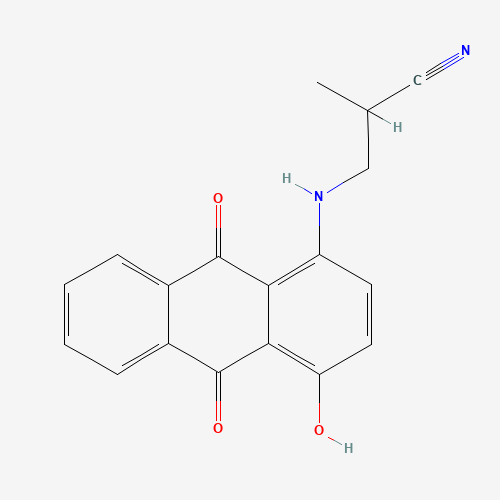 23552-75-2 3-[(9,10-dihydro-4-hydroxy-9,10-dioxoanthryl)amino]-2-methylpropiononitrile chemical structure