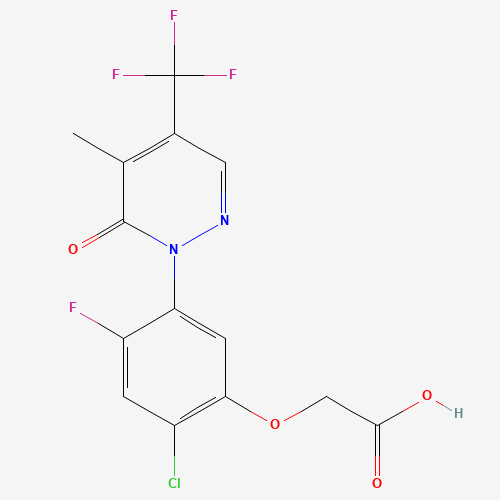 188490-07-5 2-[2-chloro-4-fluoro-5-[5-methyl-6-oxo-4-(trifluoromethyl)pyridazin-1- yl]phenoxy]acetic acid chemical structure