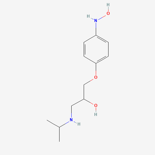 114460-13-8 1-[4-(hydroxyamino)phenoxy]-3-(propan-2-ylamino)propan-2-ol chemical structure