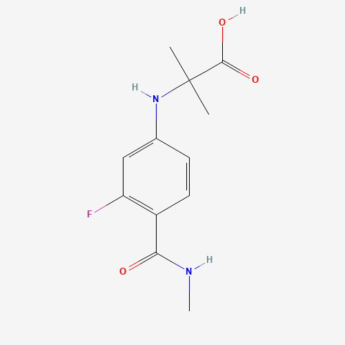 1289942-66-0 N-[3-Fluoro-4-[(methylamino)carbonyl]phenyl]-2-methylalanine chemical structure