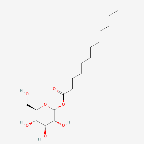 64395-91-1 [(2R,3R,4S,5S,6R)-3,4,5-trihydroxy-6-(hydroxymethyl)oxan-2-yl] dodecanoate chemical structure