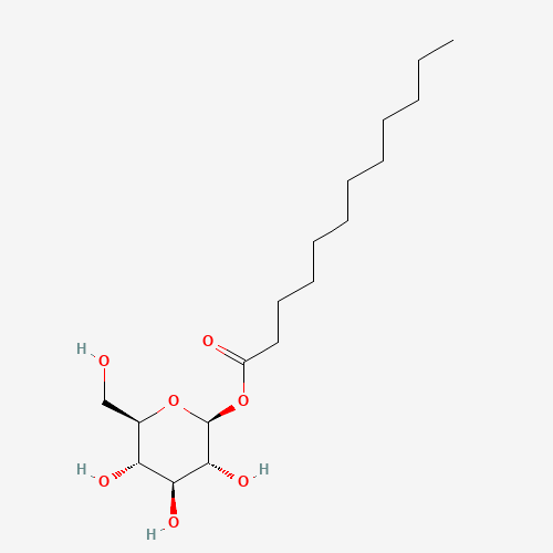 64395-92-2 [(2S,3R,4S,5S,6R)-3,4,5-trihydroxy-6-(hydroxymethyl)oxan-2-yl] dodecanoate chemical structure