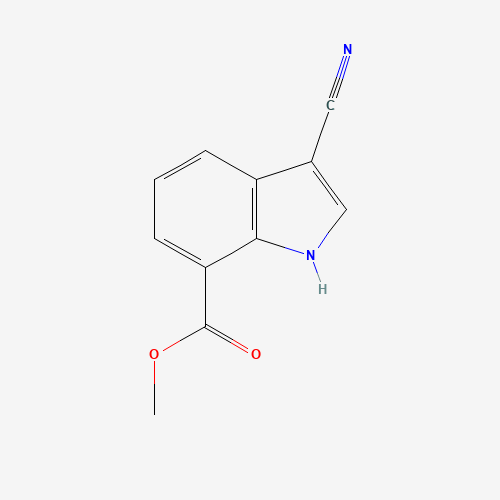 443144-24-9 methyl 3-cyano-1H-indole-7-carboxylate chemical structure