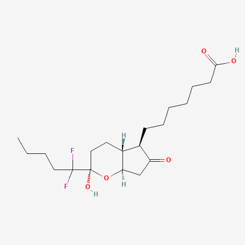 333963-40-9 7-[(2R,4aR,5R,7aR)-2-(1,1-difluoropentyl)-2-hydroxy-6-oxo-3,4,4a,5,7,7a-hexahydrocyclopenta[b]pyran-5-yl]heptanoic acid chemical structure