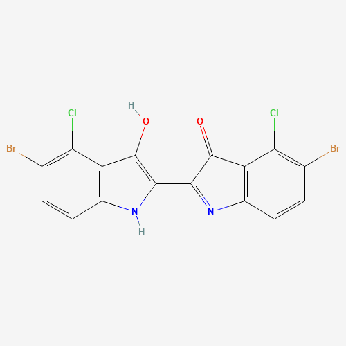 29245-44-1 5-bromo-2-(5-bromo-4-chloro-3-oxo-1H-indol-2-ylidene)-4-chloro-1H-indol-3-one chemical structure