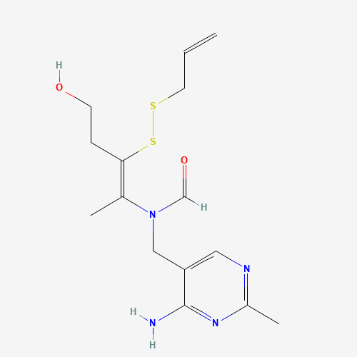 554-44-9 N-[(4-amino-2-methylpyrimidin-5-yl)methyl]-N-[(Z)-5-hydroxy-3-(prop-2-enyldisulfanyl)pent-2-en-2-yl]formamide chemical structure