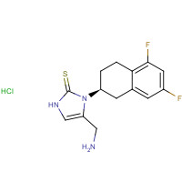 170151-24-3 4-(aminomethyl)-3-[(2S)-5,7-difluoro-1,2,3,4-tetrahydronaphthalen-2-yl]-1H-imidazole-2-thione;hydrochloride chemical structure