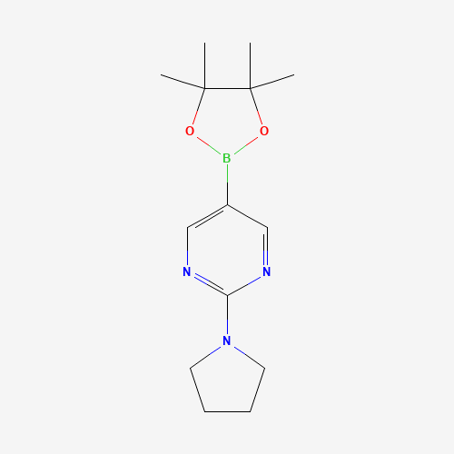1015242-07-5 2-(Pyrrolidin-1-yl)-5-(4,4,5,5-tetramethyl-1,3,2-dioxaborolan-2-yl)pyrimidine chemical structure